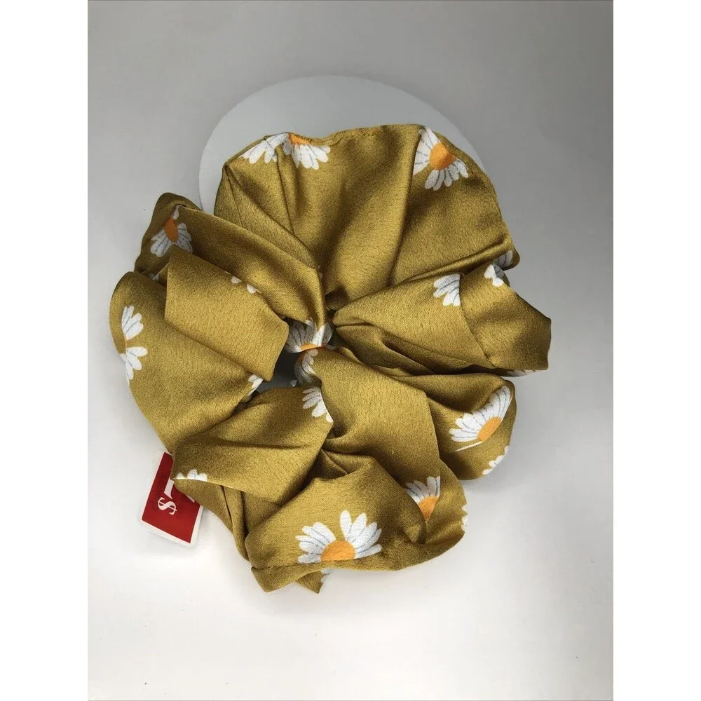 Hair Accessories, Gold Scrunchie With Daisies  Claire’s ,hair ties accessory